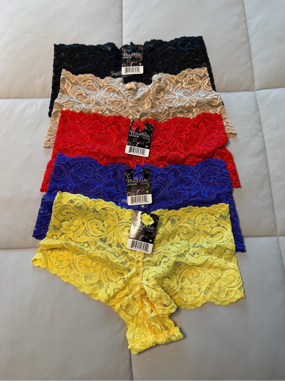 MaMia Intimate LP7841B Women’s Boy Short Panties Size M Lot of 5 NWT